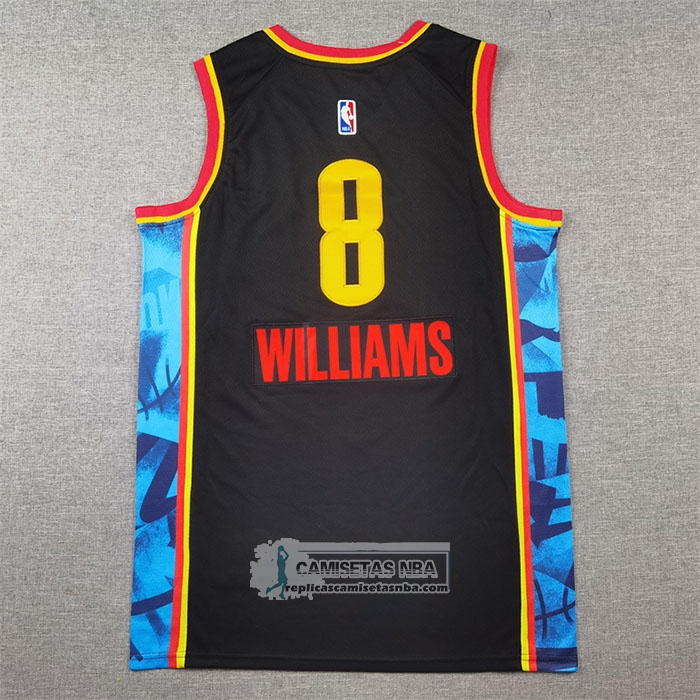 Camiseta Oklahoma City Thunder Jaylin Williams NO 8 Ciudad 2024-25 Negro